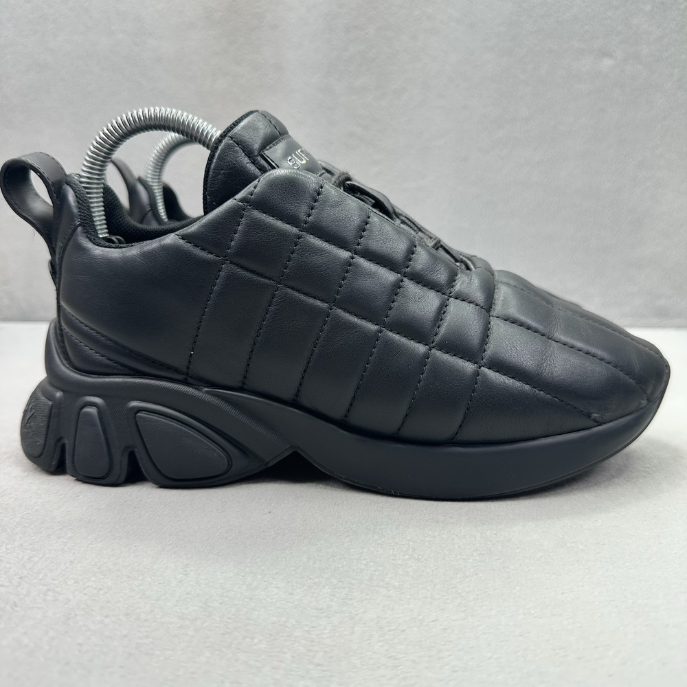 Burberry Quilted Leather Sneaker Womens Size 6 (EU 36) Shoes Black Designer
